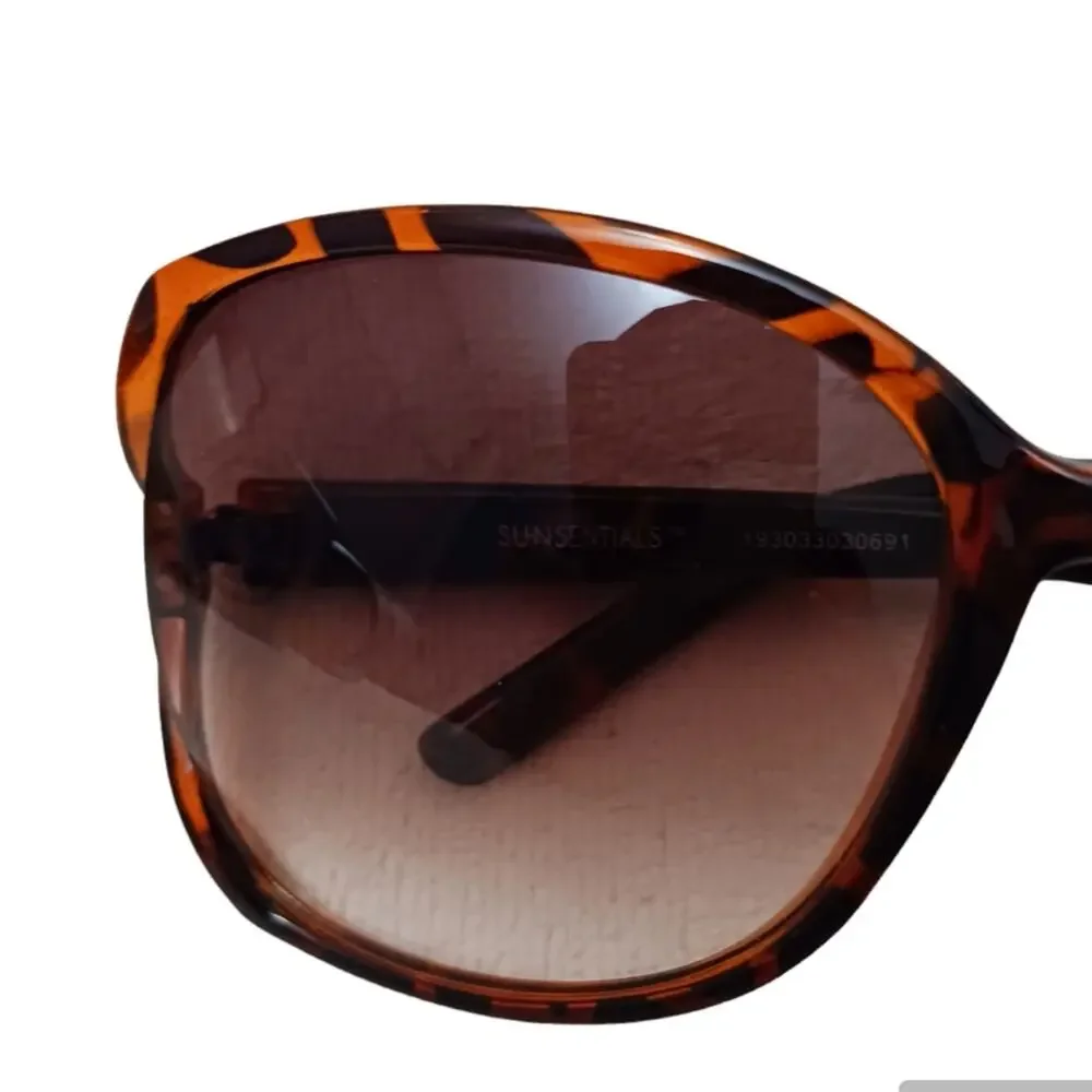 Tiger Stripe Sunglasses BROWN LUXE Oversized GLAM Gradient Lens NEW‎ Luxury Glam